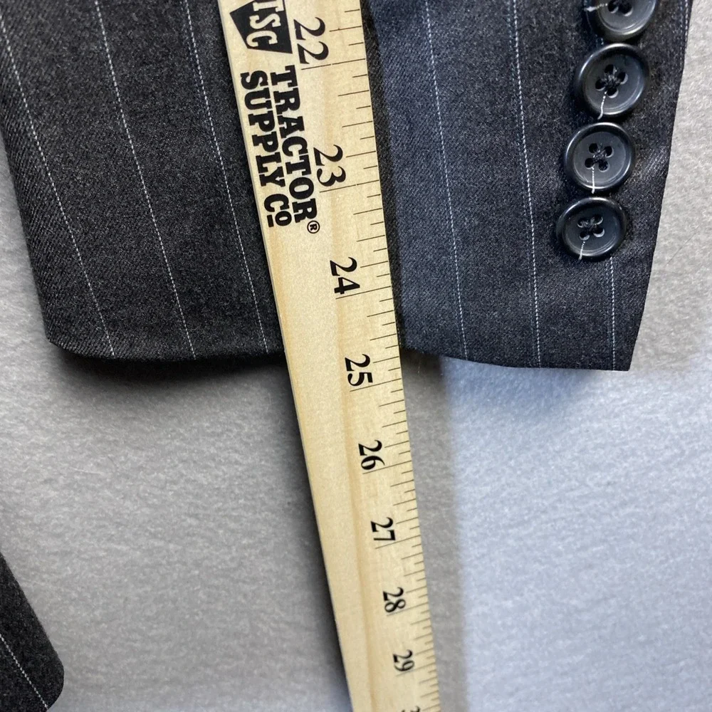 Brooks Brothers 1818 Regent Blazer Mens‎ 41 R Gray Pinstripe Wool Italy Ethomas